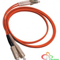 AMP Fiber Optic Cable Assembly, Duplex LC, OM3, 3m