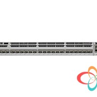 Cisco Catalyst 3850 24 SFP+ port stackable model, with C3850-NM-8-10G module and 715WAC power supply. 1 RU, IP Services feature set